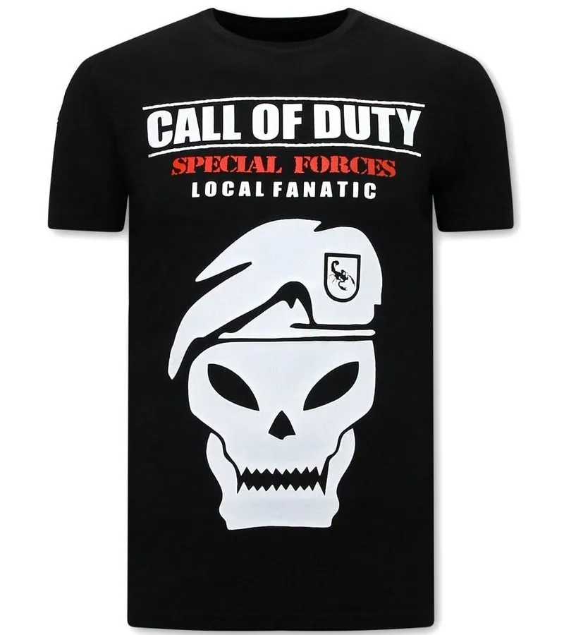 CAMISETAS HOMBRE CALL OF DUTY  NEGRO